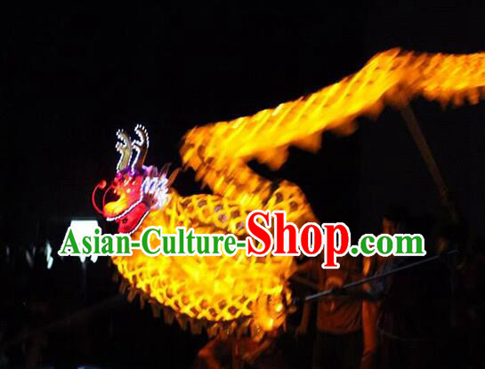 Chinese Dragon Dancing Props Luminous LED Lights Dragon Dance Costumes Complete Set for - People