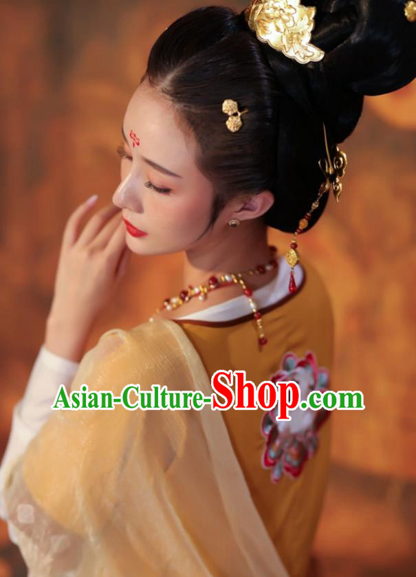 Top Handmade Hanfu Dresses Chinese Tang Dynasty Palace Lady Costumes Ancient Flying Apsaras Clothing