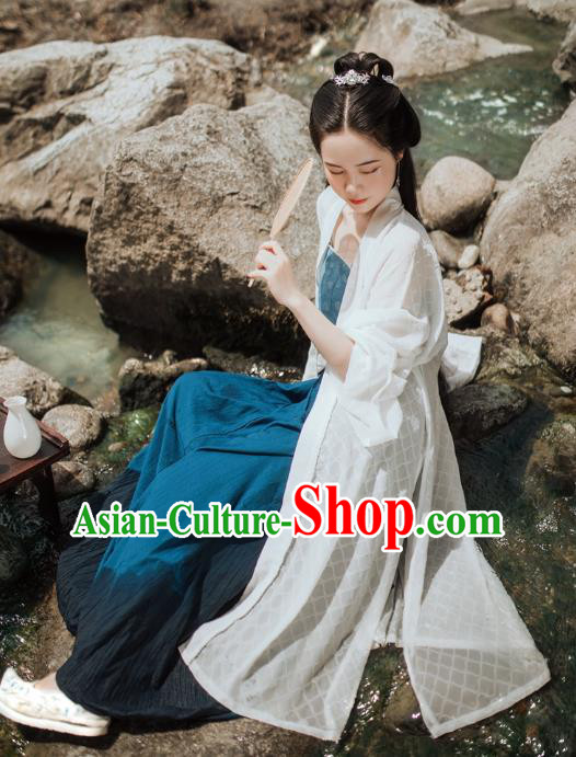 Chinese Handmade Hanfu Dresses Song Dynasty Female Costumes Ancient Young Lady Clothing