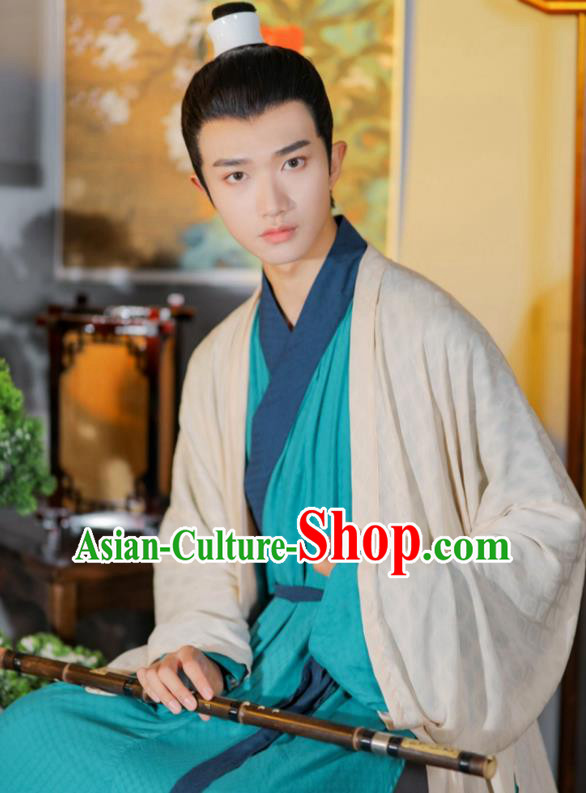 China Ancient Scholar Clothing Traditional Hanfu Chinese Song Dynasty Young Childe Costumes