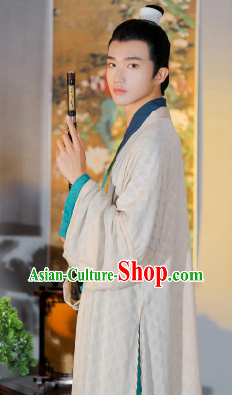 China Ancient Scholar Clothing Traditional Hanfu Chinese Song Dynasty Young Childe Costumes