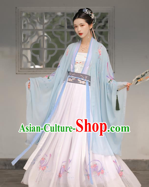 China Song Dynasty Woman Clothing Stage Show Fashion Ancient Young Lady Costumes