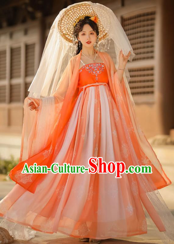 China Ancient Royal Princess Costumes Tang Dynasty Hezi Dresses Clothing Traditional Show Fashion