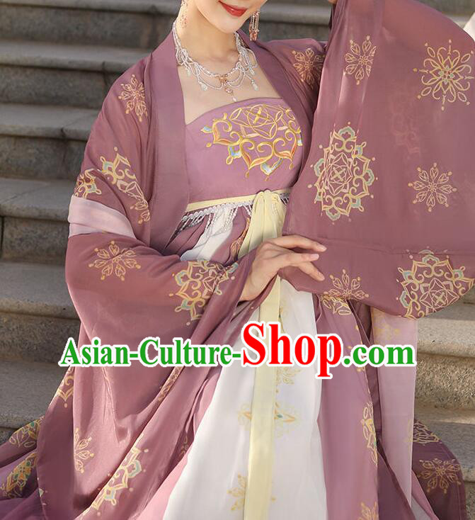 China Traditional Hanfu Dresses Tang Dynasty Empress Costumes Ancient Court Woman Clothing