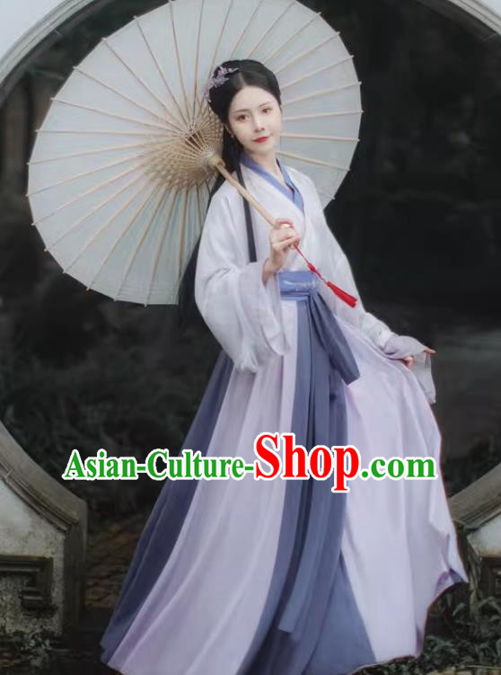 China Jin Dynasty Princess Clothing Traditional Woman Hanfu Set Ancient Female Swordsman Costumes
