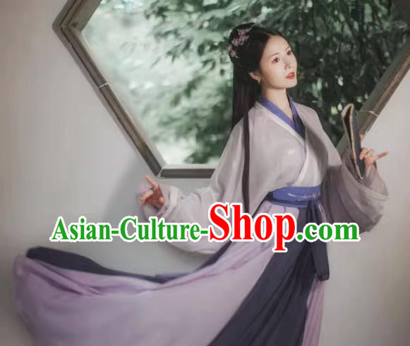 China Jin Dynasty Princess Clothing Traditional Woman Hanfu Set Ancient Female Swordsman Costumes