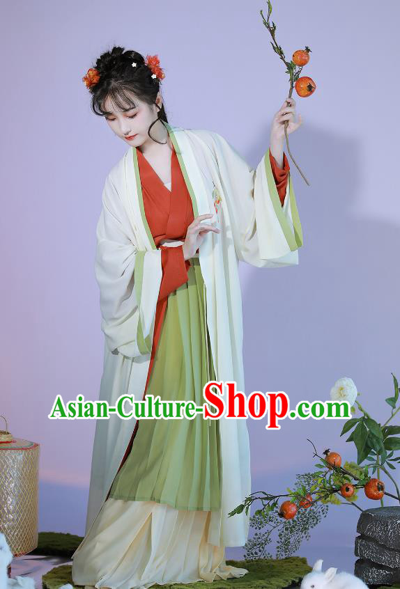 China Traditional Female Hanfu Dress Ancient Young Woman Costumes Song Dynasty Princess Clothing