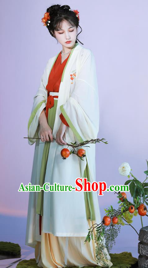 China Traditional Female Hanfu Dress Ancient Young Woman Costumes Song Dynasty Princess Clothing