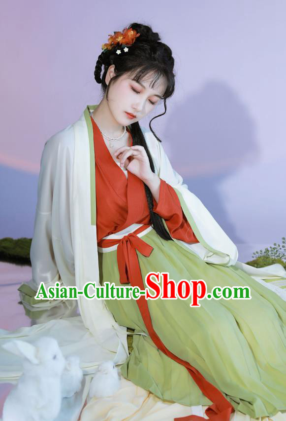 China Traditional Female Hanfu Dress Ancient Young Woman Costumes Song Dynasty Princess Clothing