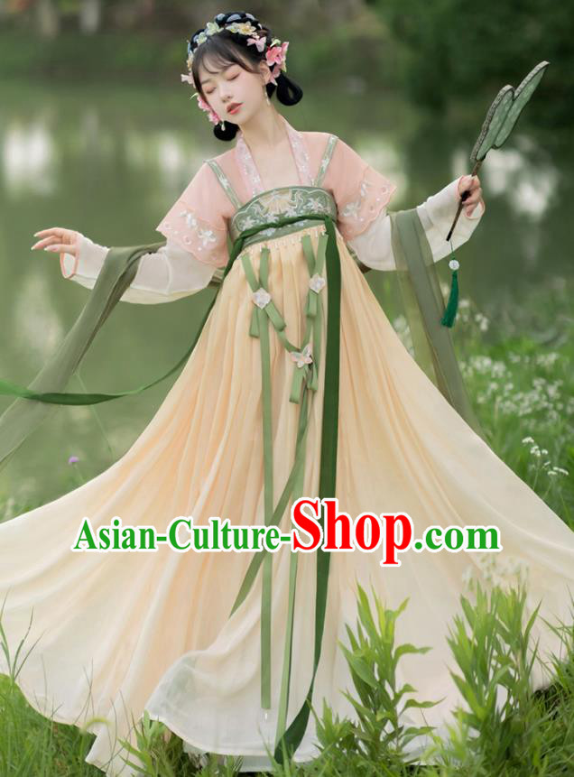 China Tang Dynasty Princess Dresses Ancient Noble Lady Garment Costumes Hanfu Clothing