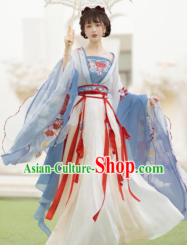 China Ancient Fairy Garment Costumes Hanfu Ruqun Clothing Southern and Northern Dynasties Princess Dresses