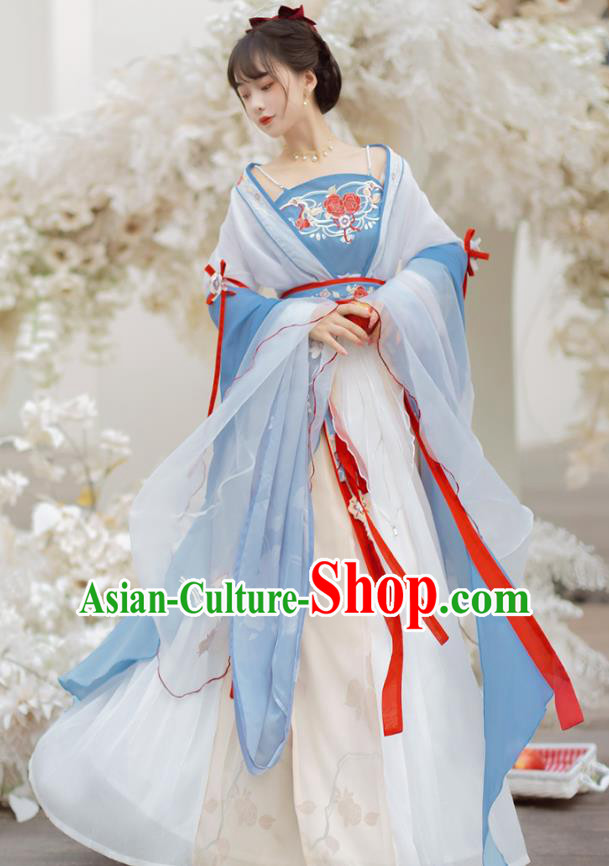 China Ancient Fairy Garment Costumes Hanfu Ruqun Clothing Southern and Northern Dynasties Princess Dresses