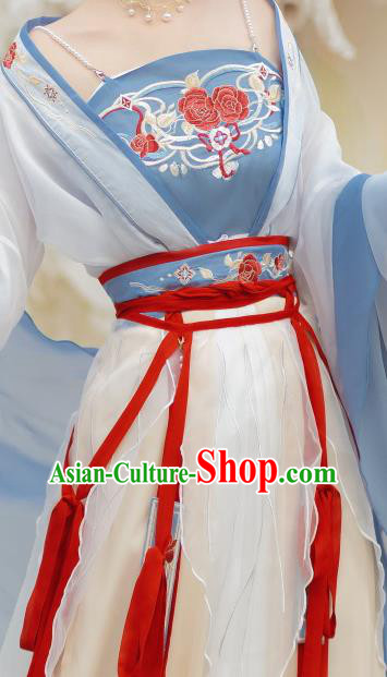 China Ancient Fairy Garment Costumes Hanfu Ruqun Clothing Southern and Northern Dynasties Princess Dresses