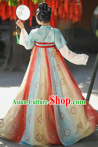 China Ancient Palace Lady Garment Costumes Hanfu Ruqun Clothing Tang Dynasty Royal Princess Dresses