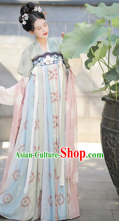 China Ancient Princess Garment Costumes Traditional Hanfu Ruqun Dresses Tang Dynasty Palace Lady Clothing