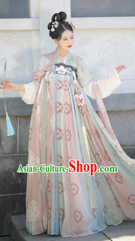 China Ancient Princess Garment Costumes Traditional Hanfu Ruqun Dresses Tang Dynasty Palace Lady Clothing