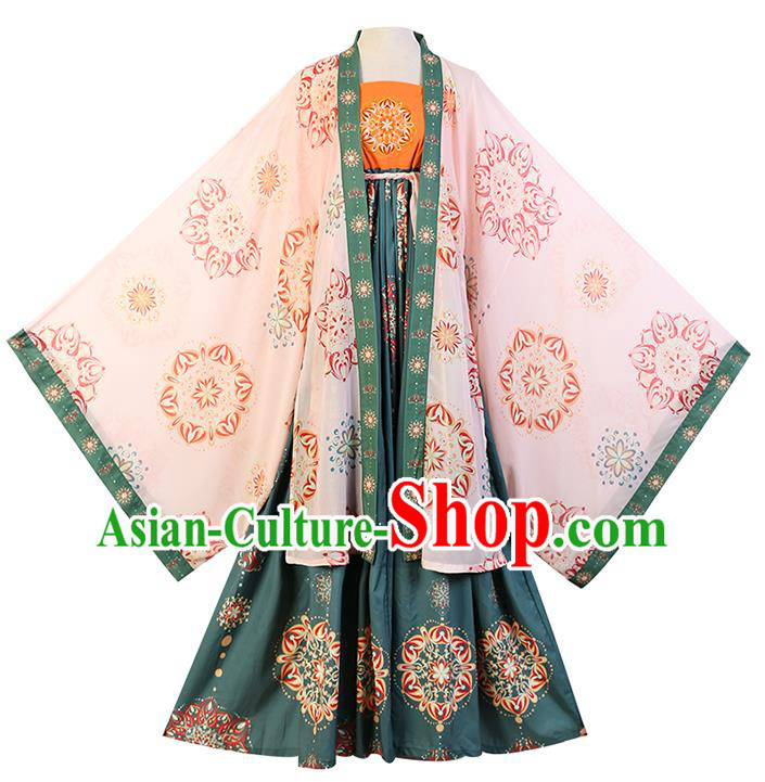 China Traditional Hanfu Dresses Tang Dynasty Imperial Consort Clothing Ancient Court Empress Garment Costumes