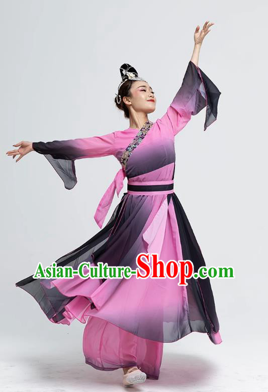 Chinese Woman Solo Dance Garment Costume Classical Dance Pink Dress Stage Show Clothing