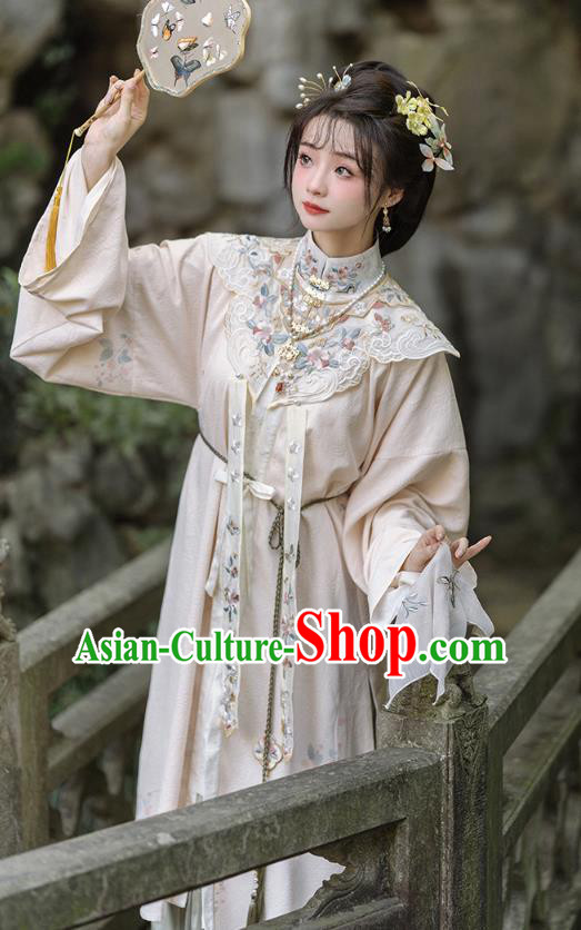 Chinese Ancient Women Embroidered Clothing Female Hanfu Set Ming Dynasty Yunjian Coat and Skirt Costumes