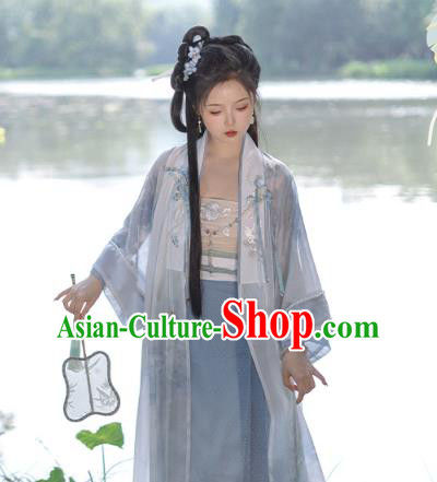 Chinese Song Dynasty Female Costumes Ancient Beizi Skirt Clothing Women Hanfu Set