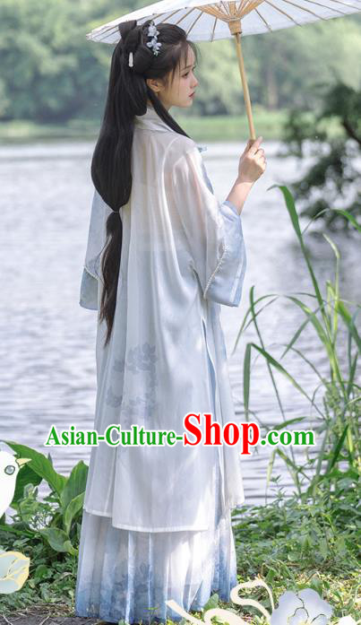 Chinese Song Dynasty Female Costumes Ancient Beizi Skirt Clothing Women Hanfu Set