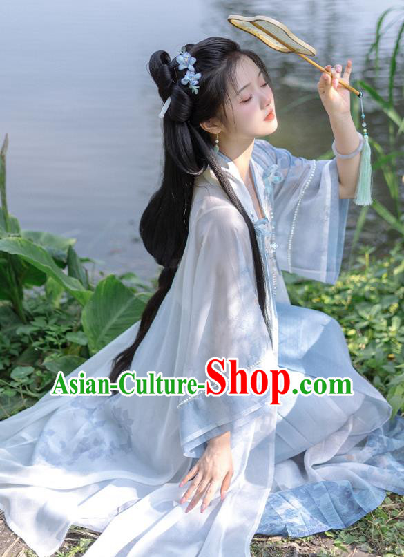 Chinese Song Dynasty Female Costumes Ancient Beizi Skirt Clothing Women Hanfu Set