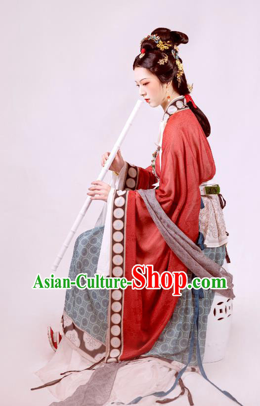 Chinese Traditional Court Hanfu Ancient Empress Garment Costumes Song Dynasty Noble Woman Dresses