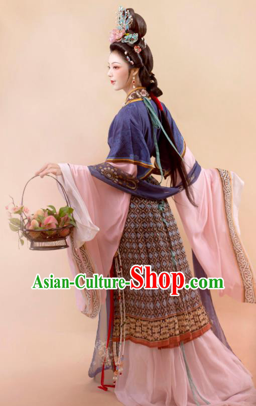 Chinese Ancient Goddess Garment Costumes Song Dynasty Royal Empress Dresses Traditional Court Woman Hanfu Fashion
