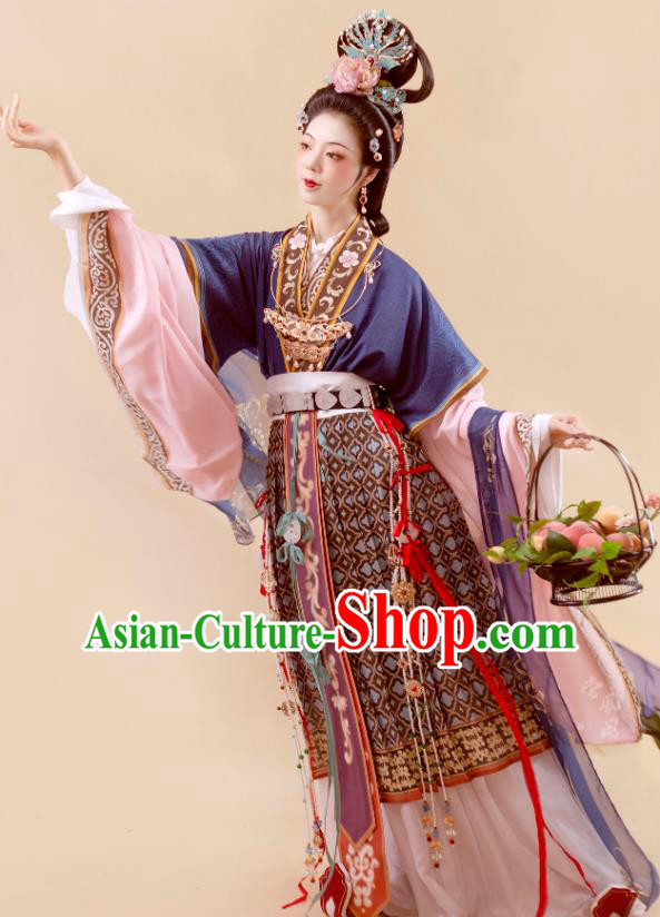 Chinese Ancient Goddess Garment Costumes Song Dynasty Royal Empress Dresses Traditional Court Woman Hanfu Fashion