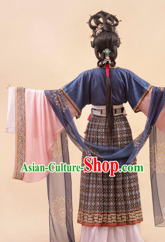 Chinese Ancient Goddess Garment Costumes Song Dynasty Royal Empress Dresses Traditional Court Woman Hanfu Fashion