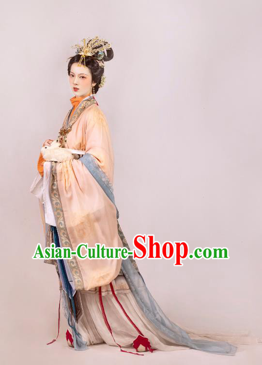 Chinese Song Dynasty Empress Dresses Traditional Hanfu Ancient Court Woman Garment Costumes Complete Set