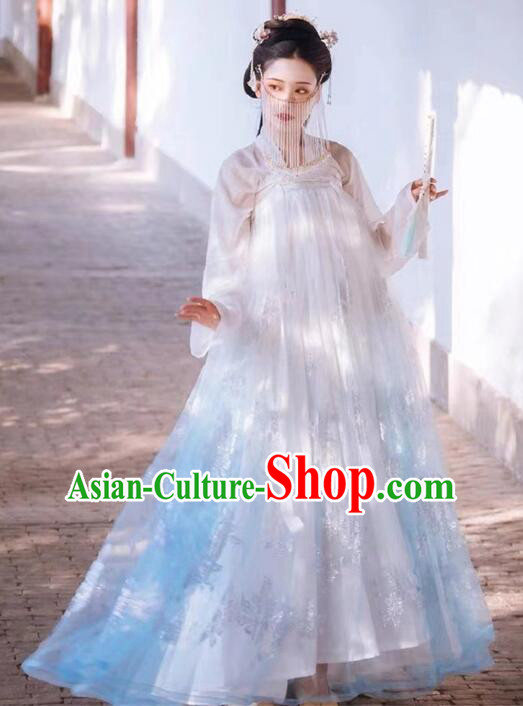 Chinese Tang Dynasty Princess Dresses Traditional Hanfu Fashion Ancient Fairy Garment Costumes