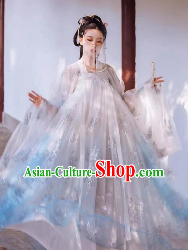 Chinese Tang Dynasty Princess Dresses Traditional Hanfu Fashion Ancient Fairy Garment Costumes