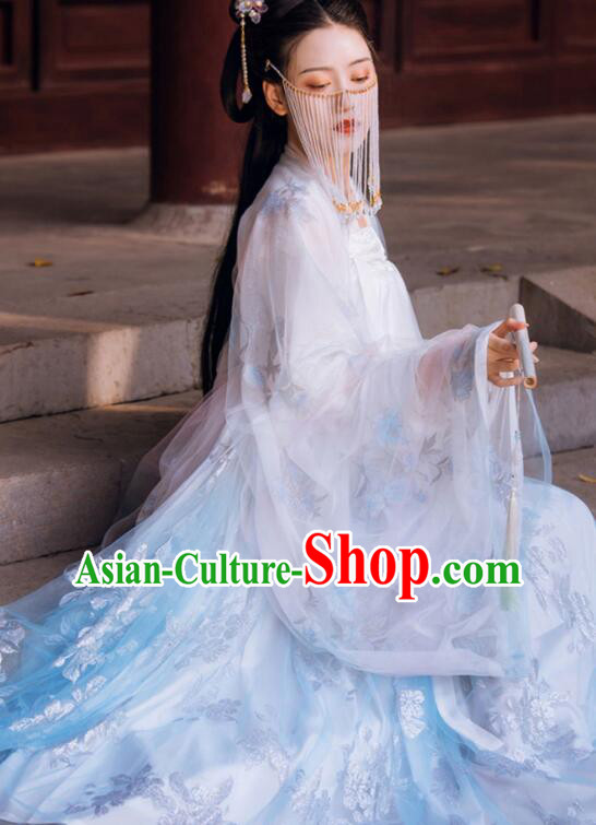 Chinese Tang Dynasty Princess Dresses Traditional Hanfu Fashion Ancient Fairy Garment Costumes