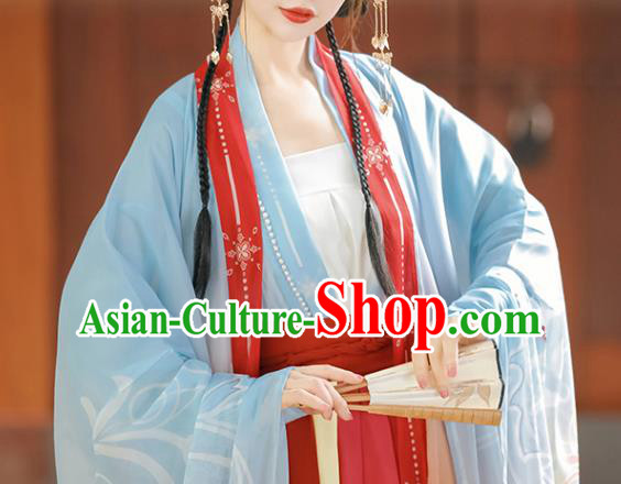 China Traditional Hanfu Dresses Ancient Princess Clothing Song Dynasty Woman Garment Costumes Complete Set