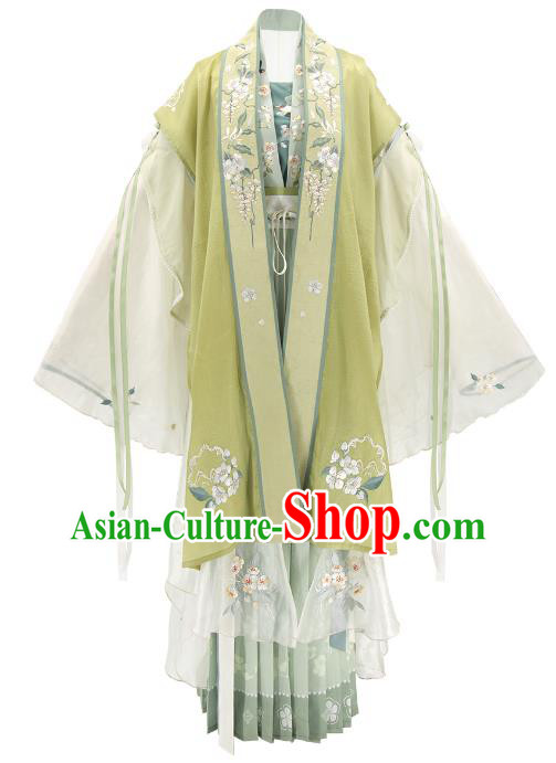 Female Hanfu Dress Chinese Ancient Royal Princess Clothing Song Dynasty Woman Embroidered Costumes Set