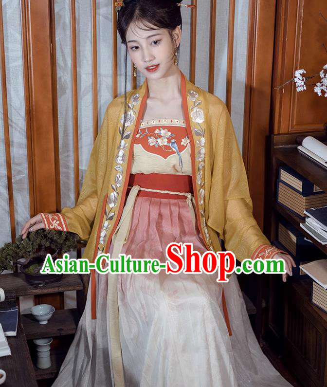 Chinese Ancient Princess Clothing Song Dynasty Noble Woman Embroidered Costumes Female Hanfu Dresses