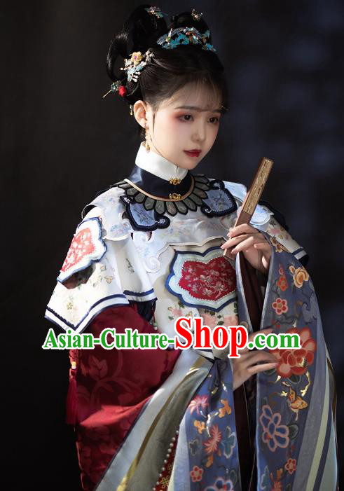 Chinese Palace Female Hanfu Dresses Ancient Empress Clothing Qing Dynasty Court Woman Embroidered Costumes