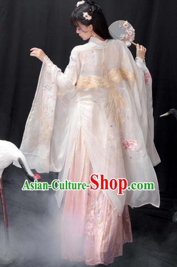 Traditional Female Hanfu Dresses Chinese Ancient Goddess Clothing Tang Dynasty Princess Embroidered Costumes
