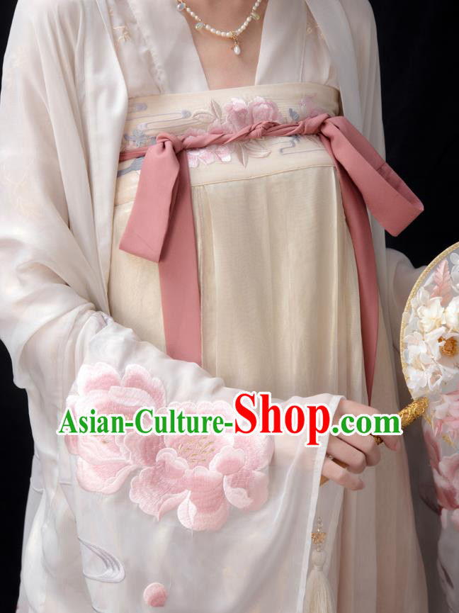 Traditional Female Hanfu Dresses Chinese Ancient Goddess Clothing Tang Dynasty Princess Embroidered Costumes