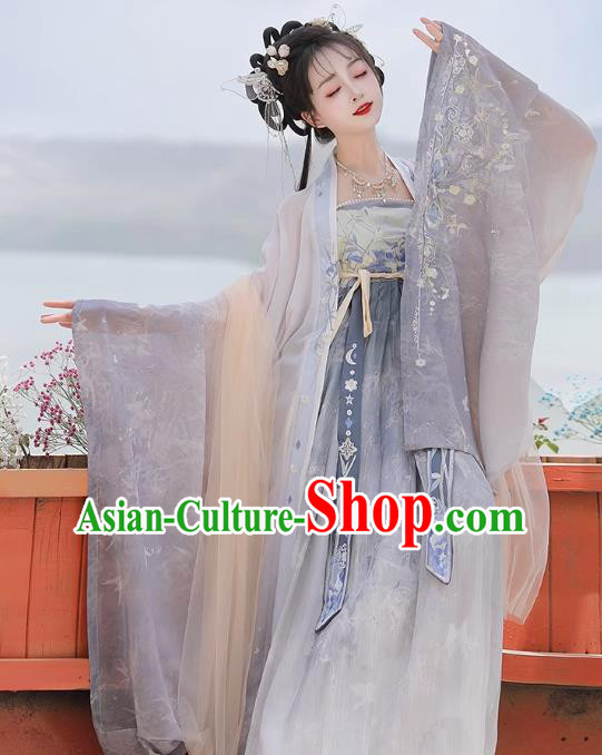 Chinese Tang Dynasty Princess Clothing Traditional Hanfu Dress Ancient Palace Woman Costumes Complete Set