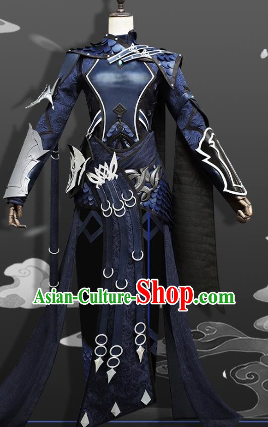 Ancient Swordswoman Costumes Cosplay Female General Garments Jian Xia Qing Yuan NPC Warrior Clothing