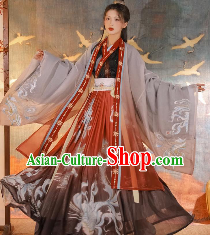 Ancient Jin Dynasty Male Clothing China Traditional Hanfu Runqun Swordsman Costumes