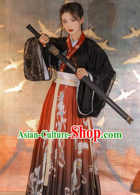 Ancient Jin Dynasty Male Clothing China Traditional Hanfu Runqun Swordsman Costumes