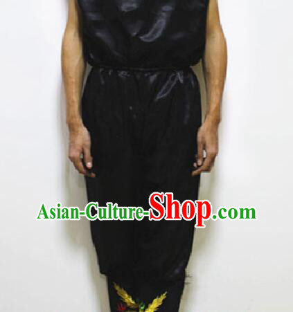 Sichuan Opera Bian Lian Pants China Changing Mask Performance Black Trousers