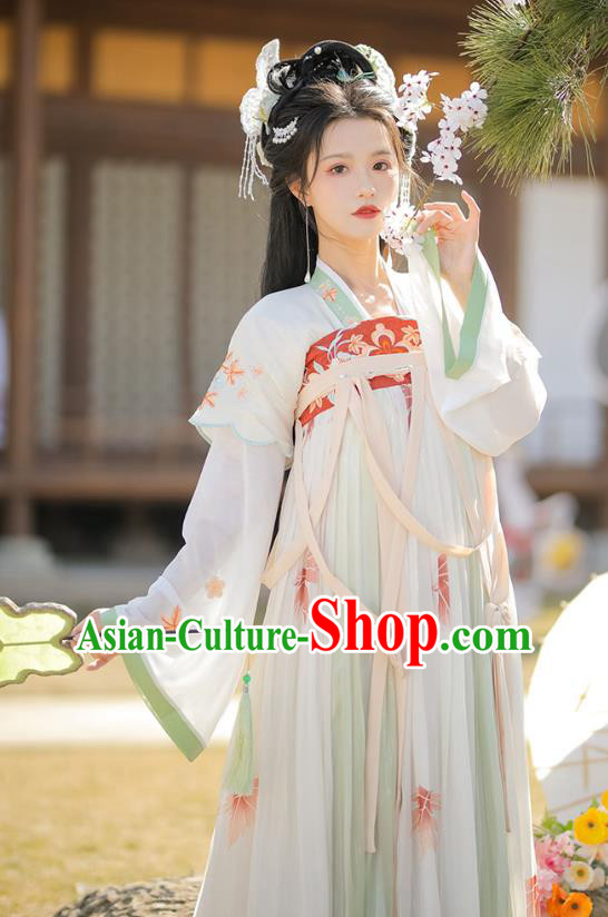 Ancient China Young Lady Dresses Tang Dynasty Woman Clothing Traditional Hanfu Costumes