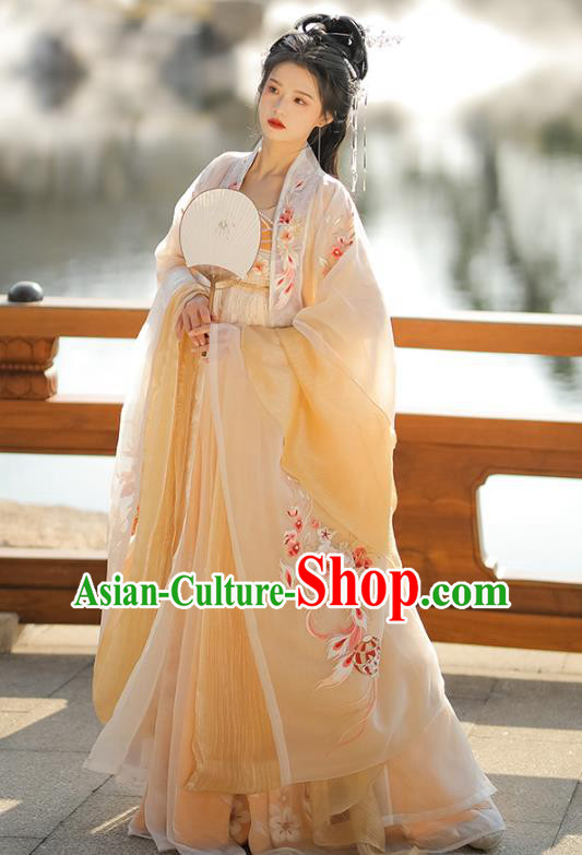 China Traditional Hanfu Costumes Ancient Princess Dresses Tang Dynasty Court Woman Clothing