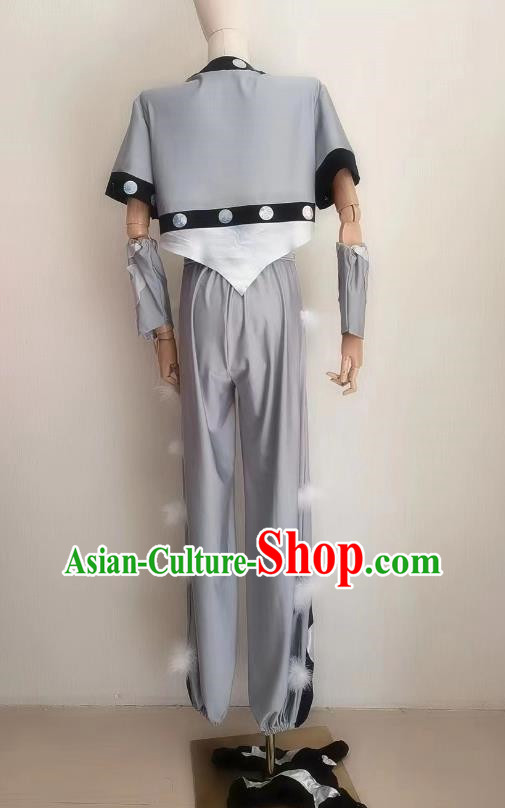 Wolf Totem Dance Mongolian National Dance Men Group Dance Stage Performance Costumes