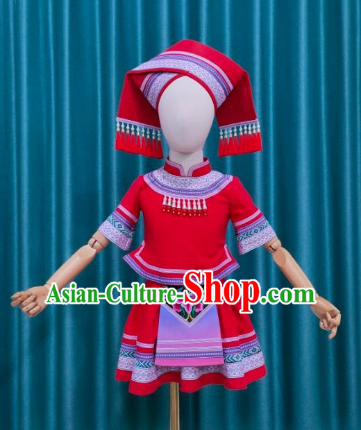 March Three Zhuang National Costume Girls Skirt Suit