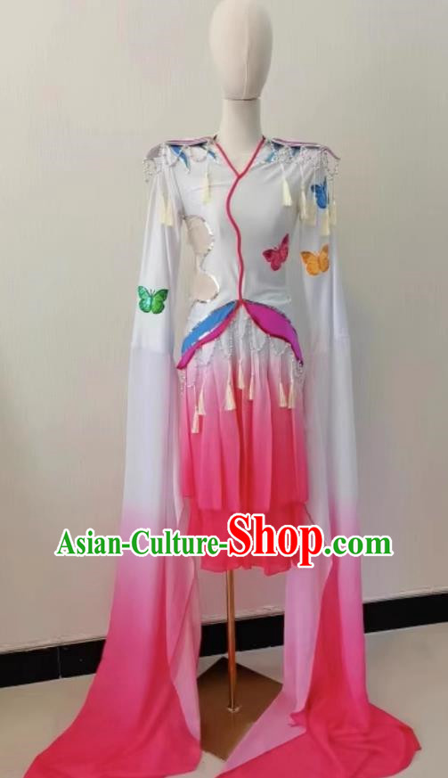 Hundred Flowers Zhengyan Dance Costume Female Hundred Flowers Zhengyan Children Performance Costume Opera Huadan Long Water Sleeve Peking Opera Costume